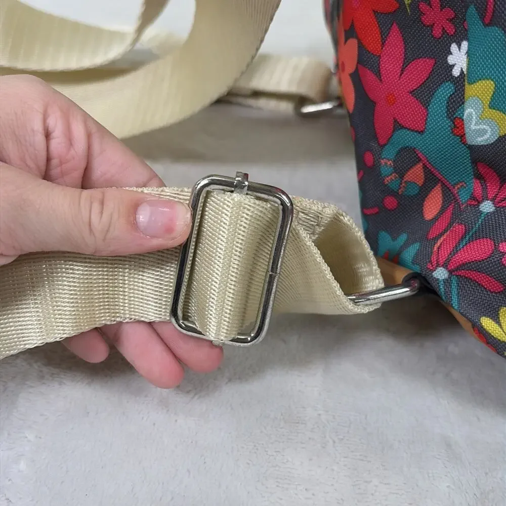 Lily Bloom Backpack Playful Garden Cats Eco-friendly Grey/Multi-Color Charity - Picture 5 of 15